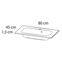 Tiger Reverse Meubelset 80 Cm Met 2 Lades Chalet Eik / Mat Zwart Inclusief Oval Wastafel Mat Zwart -Huishoudelijke Artikelen 123 1043