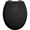 Bemis WC Bril New York Zwart Hout Met Softclose -Huishoudelijke Artikelen 123 1113