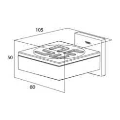Tiger Zeepbakje Items Hangend RVS -Huishoudelijke Artikelen 123 1218
