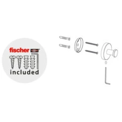 Marho Handdoekhaak Luxor Groot Gun Metal -Huishoudelijke Artikelen 123 1240