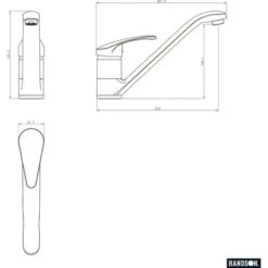 Handson Keukenkraan Diane Met Hendel Chroom -Huishoudelijke Artikelen 123 1256