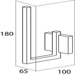 Tiger Reserverolhouder Zenna Hangend Chroom/Wengé -Huishoudelijke Artikelen 123 1274