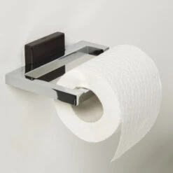 Tiger Toilethouder Zenna Chroom/Wengé -Huishoudelijke Artikelen 123 1370