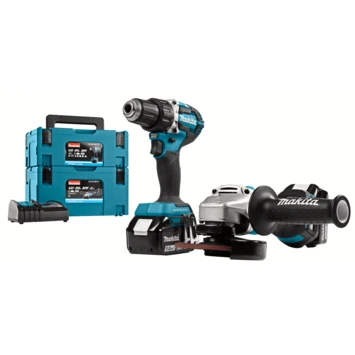 Makita 18V LXT Accuboormachine + Haakse Slijper Combinatieset (incl. 2 Accu's 5.0Ah + Lader) 3 Makita 18V LXT Accuboormachine + Haakse Slijper Combinatieset (incl. 2 Accu's 5.0Ah + Lader)