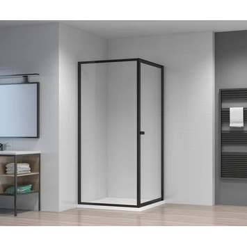 Atlantic Roan Douchewand En -deur 90x90x190cm Zwart 7 Atlantic Roan Douchewand En -deur 90x90x190cm Zwart - Afbeelding 5