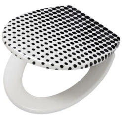 Tiger WC Bril Speckels Duroplast Zwart-wit 9 Tiger WC Bril Speckels Duroplast Zwart-wit -Huishoudelijke Artikelen 123 1410