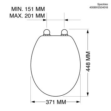 Tiger WC Bril Speckels Duroplast Zwart-wit 8 Tiger WC Bril Speckels Duroplast Zwart-wit - Afbeelding 6