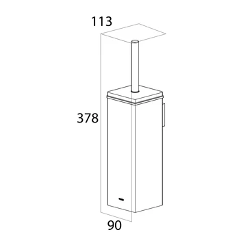 Tiger Toiletborstelhouder Items Hangend Vierkant Chroom 7 Tiger Toiletborstelhouder Items Hangend Vierkant Chroom - Afbeelding 5
