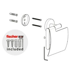 Marho Toiletrolhouder Luxor Met Klep Gun Metal -Huishoudelijke Artikelen 123 1508