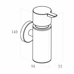 Marho Zeepdispenser Luxor Gun Metal -Huishoudelijke Artikelen 123 1578