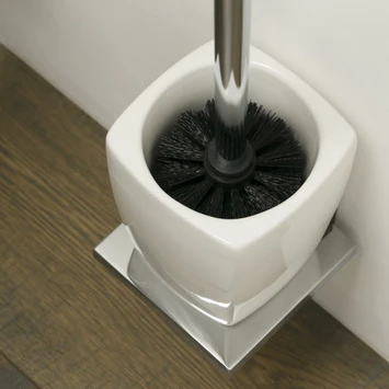 Tiger Toiletborstelhouder Zenna Hangend Chroom/Wengé 4 Tiger Toiletborstelhouder Zenna Hangend Chroom/Wengé - Afbeelding 2