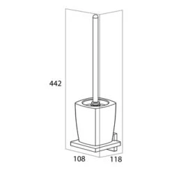 Tiger Toiletborstelhouder Zenna Hangend Chroom/Wengé 9 Tiger Toiletborstelhouder Zenna Hangend Chroom/Wengé -Huishoudelijke Artikelen 123 1584