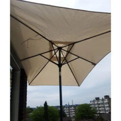 Balkonparasol Off White 150x250 Cm 7 Balkonparasol Off White 150x250 Cm -Huishoudelijke Artikelen 123 476