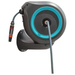 Gardena Wandslangenbox Roll-up 20 Meter Grijs Blauw -Huishoudelijke Artikelen 123 567