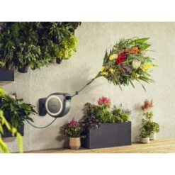 Gardena Wandslangenbox Roll Up 35 Grijs/wit Meter Incl. Tuinspuit -Huishoudelijke Artikelen 123 571