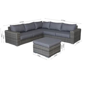 Loungeset Tortona Grijs 4 Loungeset Tortona Grijs - Afbeelding 2
