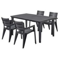 ALLIBERT All Stoel Ibiza Grafiet -Huishoudelijke Artikelen 123 682