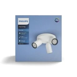 Philips Opbouwspot MyLiving Pongee LED Wit 3 X 5.5W 13 Philips Opbouwspot MyLiving Pongee LED Wit 3 X 5.5W -Huishoudelijke Artikelen 123 834