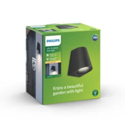 Philips Wandlamp MyGarden Virga LED Zwart 3W -Huishoudelijke Artikelen 123 859