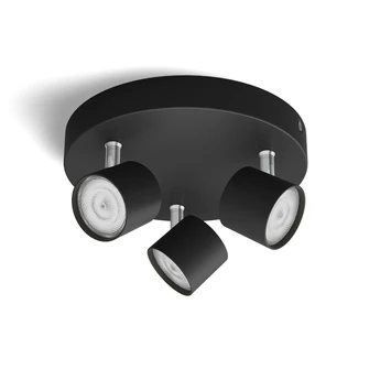 Philips Opbouwspot Star 3-lichts Zwart