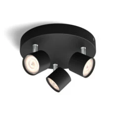 Philips Opbouwspot Star 3-lichts Zwart -Huishoudelijke Artikelen 123 873
