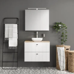 Tiger Spiegelverlichting Ancis Wit 60cm -Huishoudelijke Artikelen 123 878