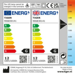 Tiger Spiegelverlichting Ancis Wit 60cm -Huishoudelijke Artikelen 123 885