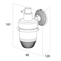 Tiger Ivy Zeepdispenser 200ml Chroom/wit Keramiek -Huishoudelijke Artikelen 123 962
